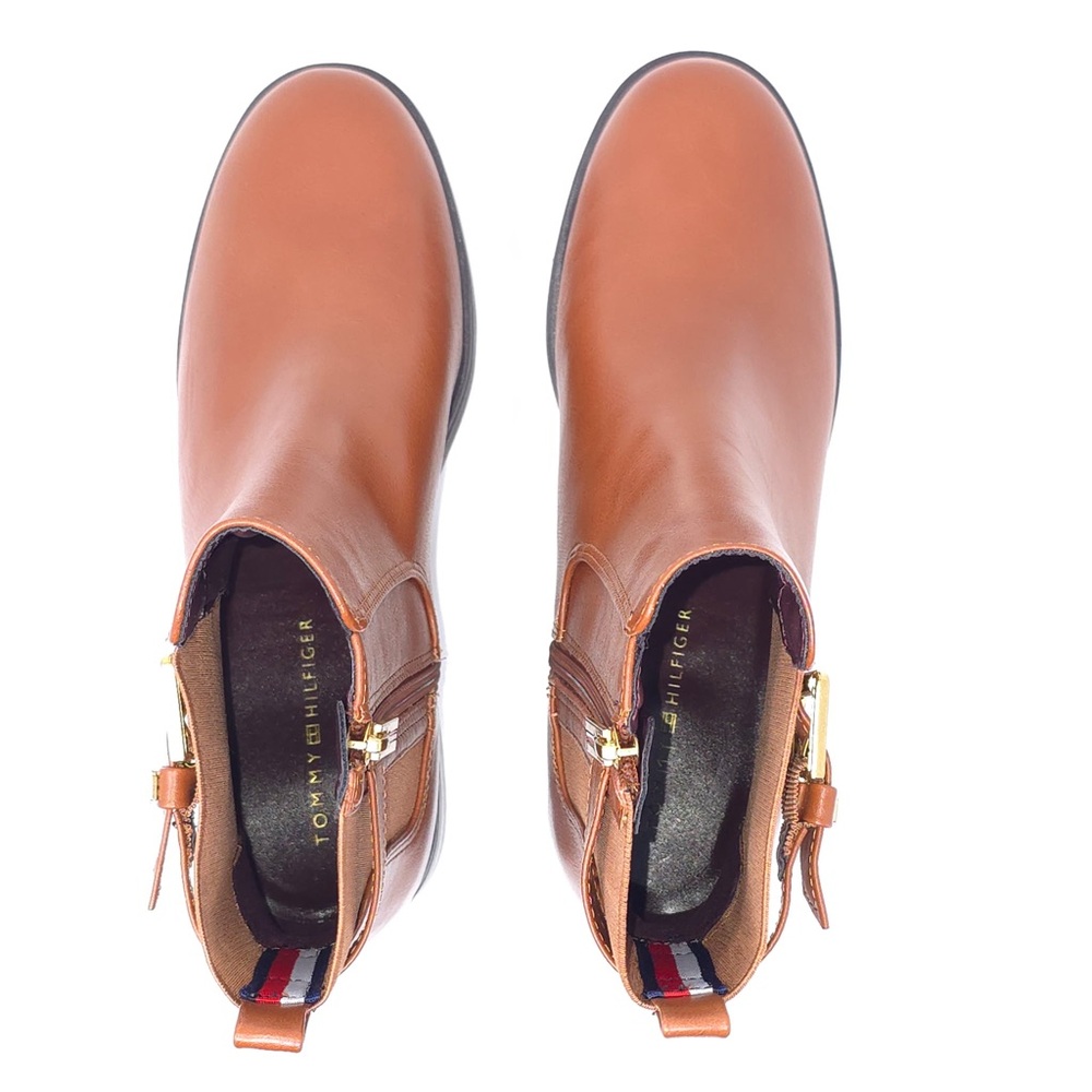 Tommy Hilfiger Chelsea Boots Baylon Medium Natural Leather Size 9.5M - Picture 8 of 12